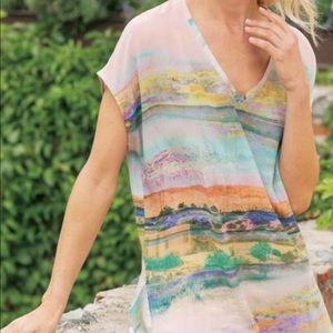 Soft Surrounding Serendipity Silk Shirt Landscape